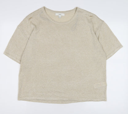 Womens UK Size L Marks and Spencer Beige Pullover
