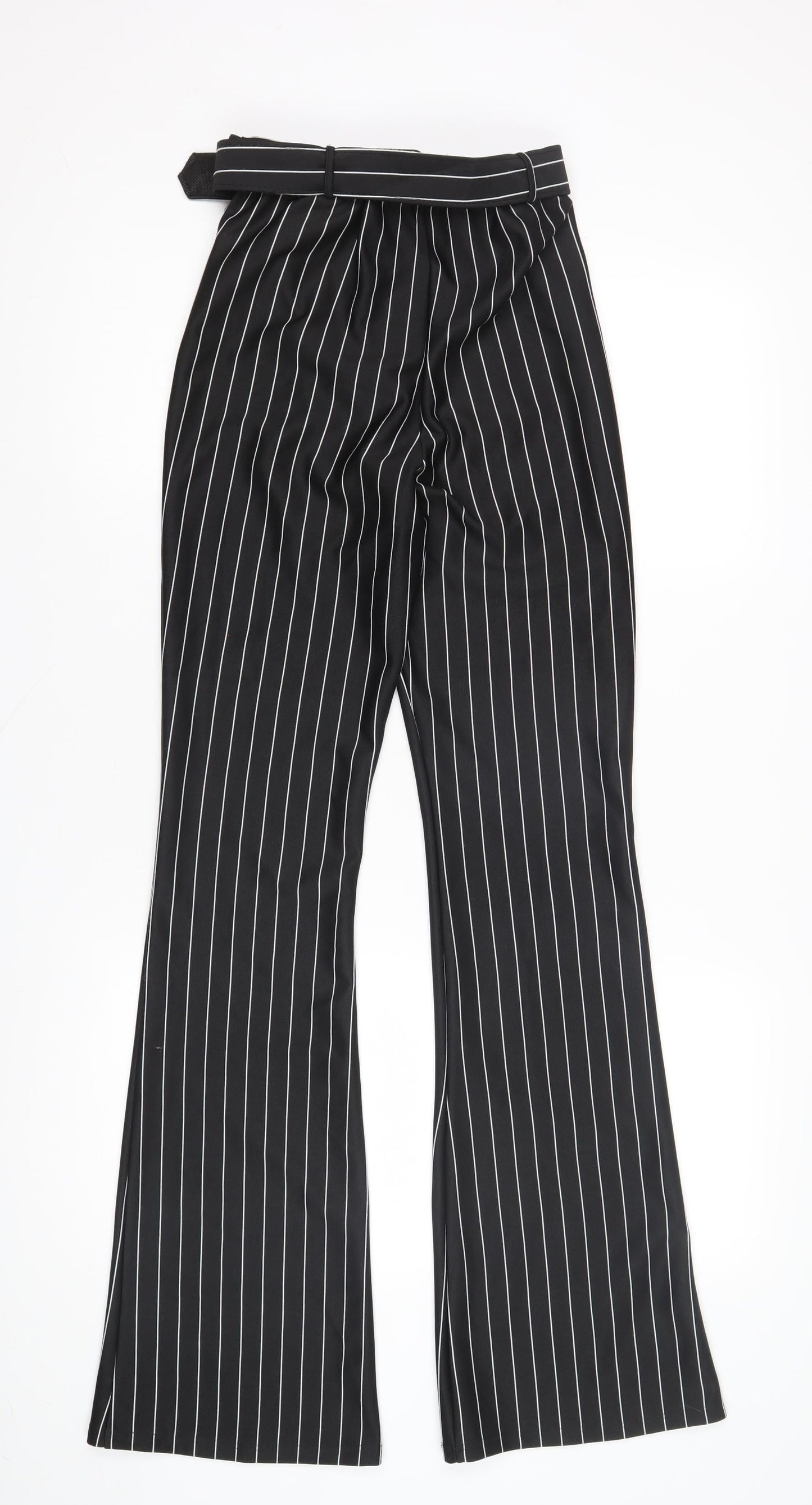 ASOS DESIGN Women's Black Striped Flared Trousers