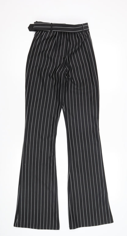 ASOS DESIGN Women's Black Striped Flared Trousers