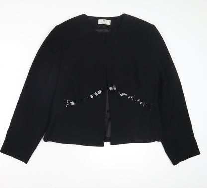 Paula Borges Women's Black Jacket, Size 14