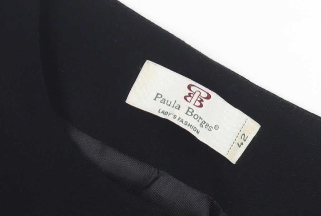Paula Borges Women's Black Jacket, Size 14