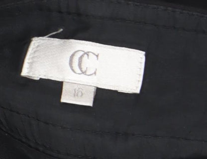 Womens UK Size 16 CC Regular Fit  Black Trousers