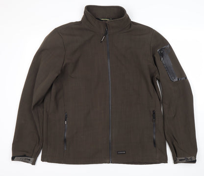 Mens UK Size L Iguana Brown Soft Shell