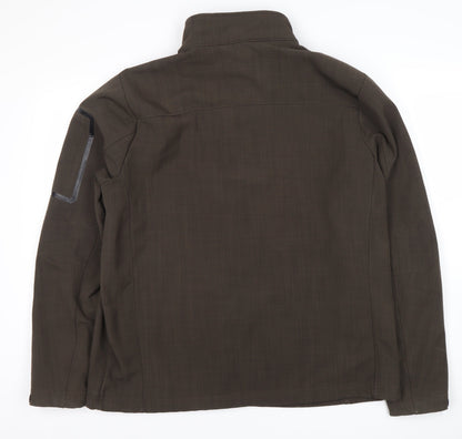 Mens UK Size L Iguana Brown Soft Shell