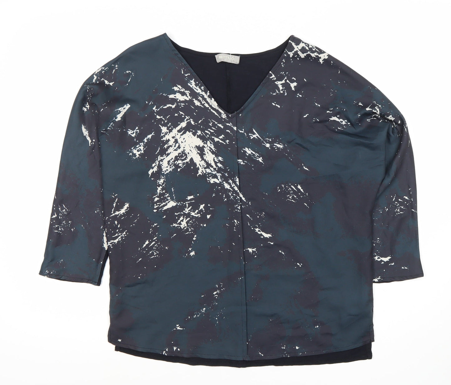 Womens UK Size 8 Betty & Co Blue Basic Blouse