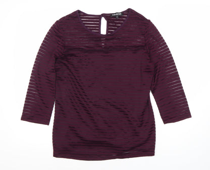 Womens UK Size 14 Debenhams Purple Basic Blouse