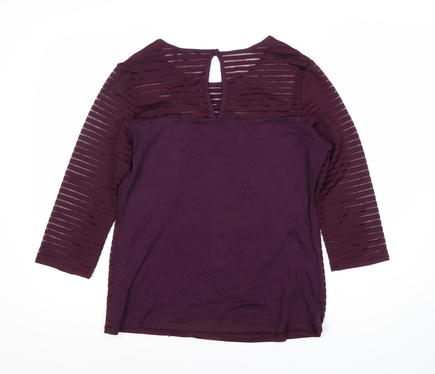 Womens UK Size 14 Debenhams Purple Basic Blouse