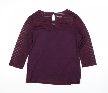Womens UK Size 14 Debenhams Purple Basic Blouse