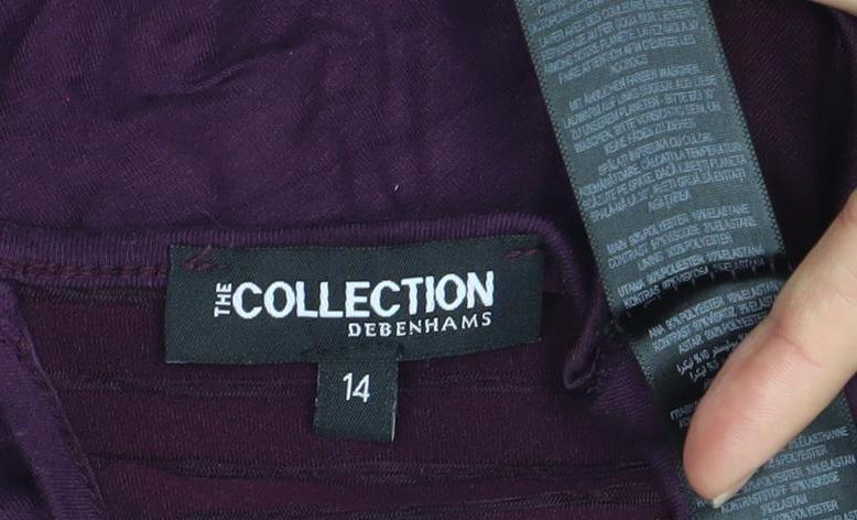 Womens UK Size 14 Debenhams Purple Basic Blouse