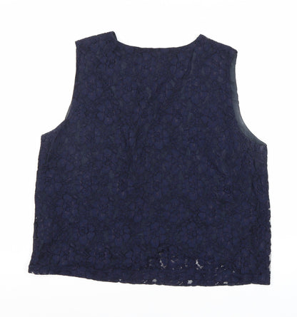 Womens UK Size 16 Monsoon Blue Basic Tank