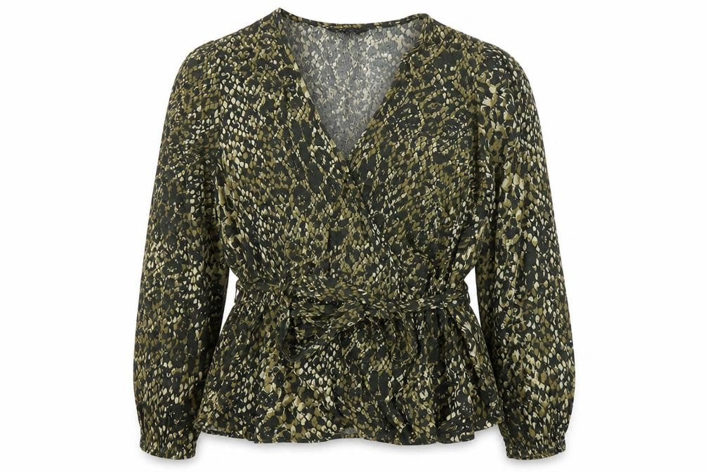 Womens UK Size 16 Marks and Spencer Green Wrap Blouse