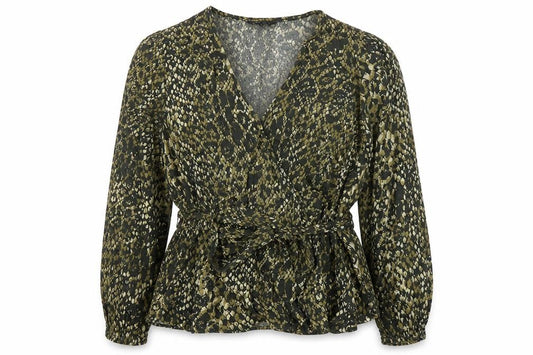 Womens UK Size 16 Marks and Spencer Green Wrap Blouse