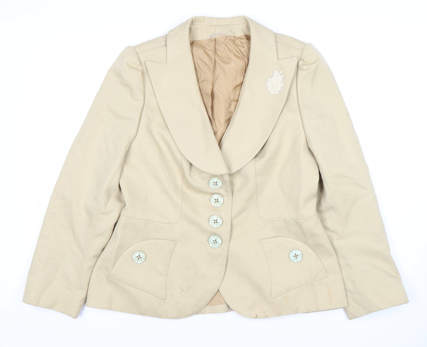 Élegance d'Europe Women's Beige Blazer Size 16