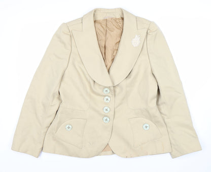 Élegance d'Europe Women's Beige Blazer Size 16