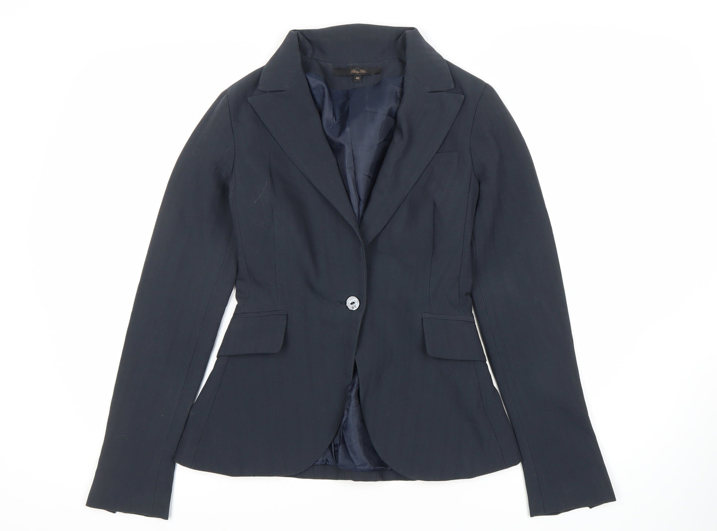 Betty Blue Women's Black Blazer, Size 12, Notch Lapel