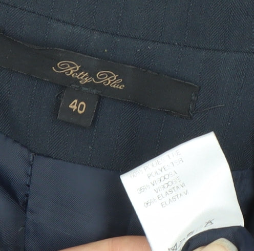 Betty Blue Women's Black Blazer, Size 12, Notch Lapel