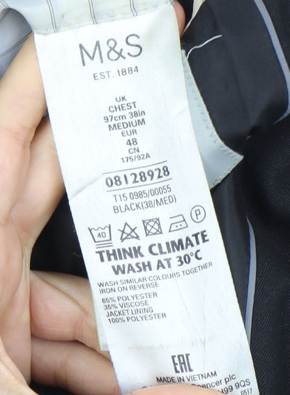 Marks and Spencer Men's Black Blazer Medium