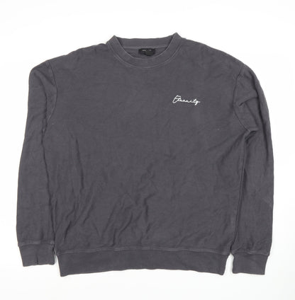 Mens UK Size M New Look Grey Pullover Sweatshirt