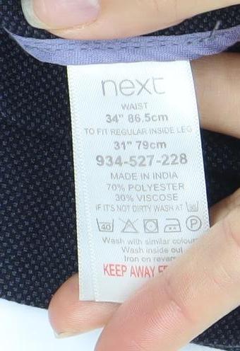 Next Men's Black Dress Pants - 34 Waist, 31 Leg