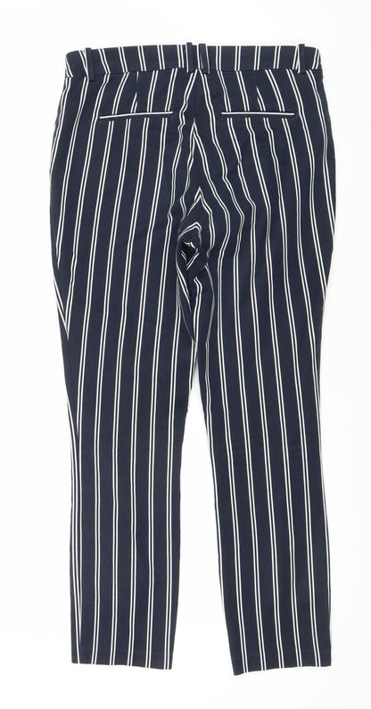 Womens UK Size 10 H&M Regular Fit Cropped Blue Trousers