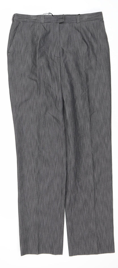Fisser Women's Grey Straight Trousers Size 12