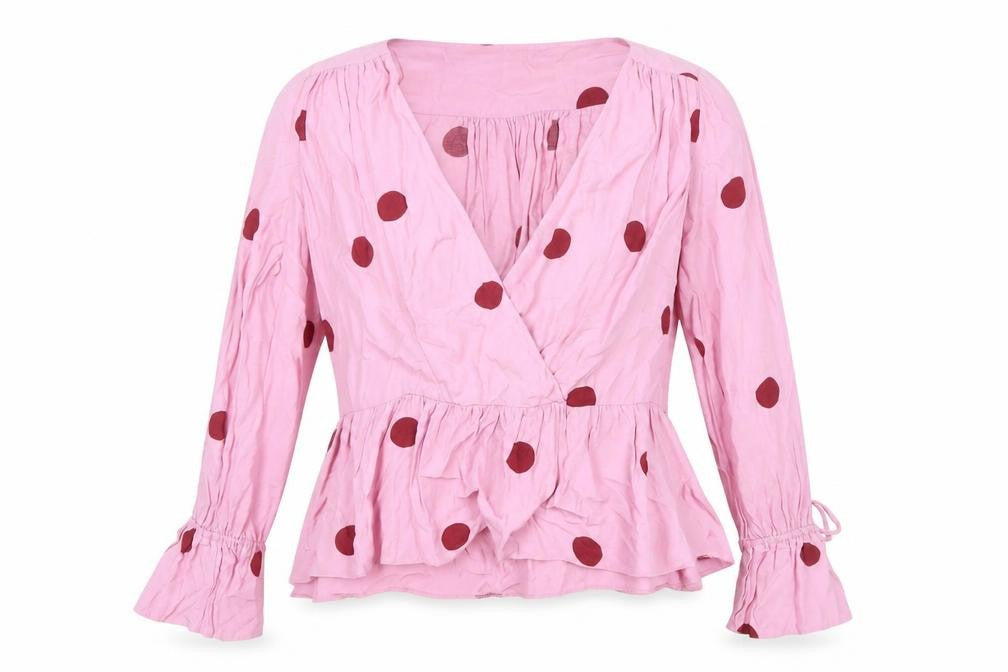 Womens UK Size 14 ASOS Pink Wrap Blouse
