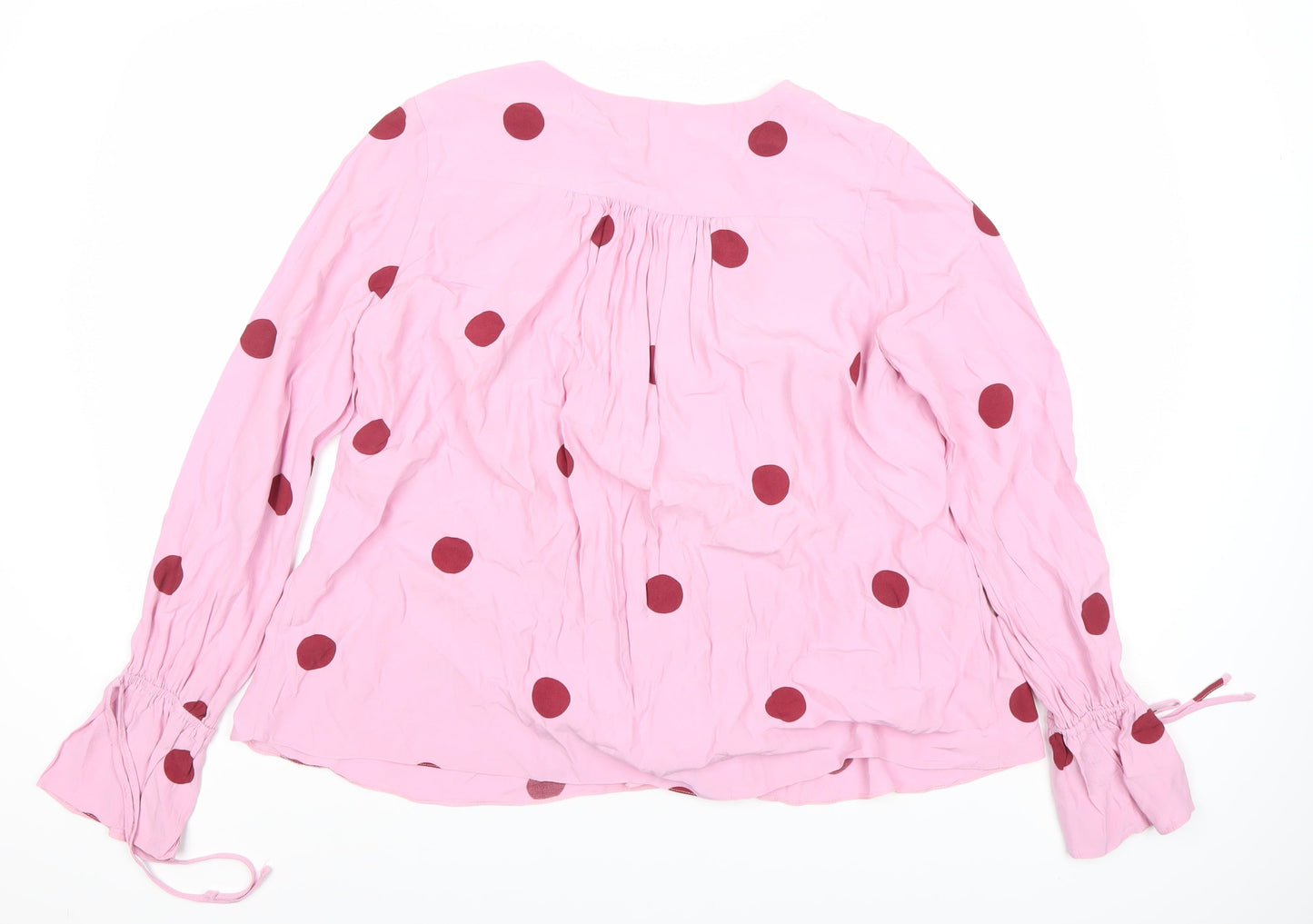 Womens UK Size 14 ASOS Pink Wrap Blouse