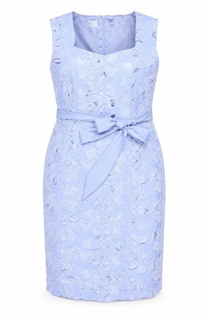 Madeline Women's Blue Floral Sheath Dress Size 12