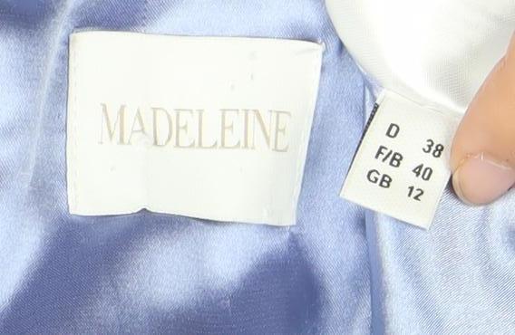 Madeline Women's Blue Floral Sheath Dress Size 12