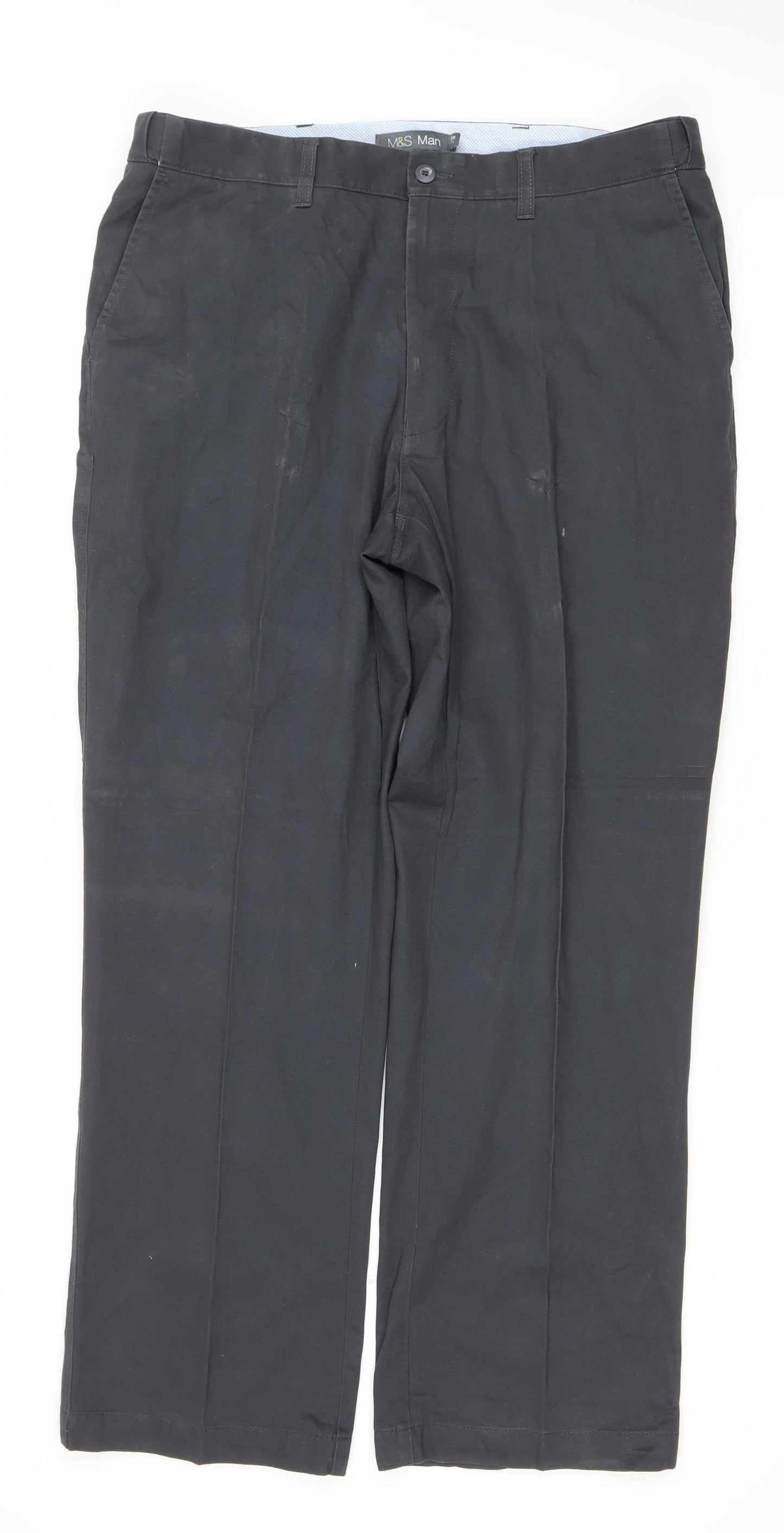 Marks & Spencer Men's Blue Trousers, Size 38