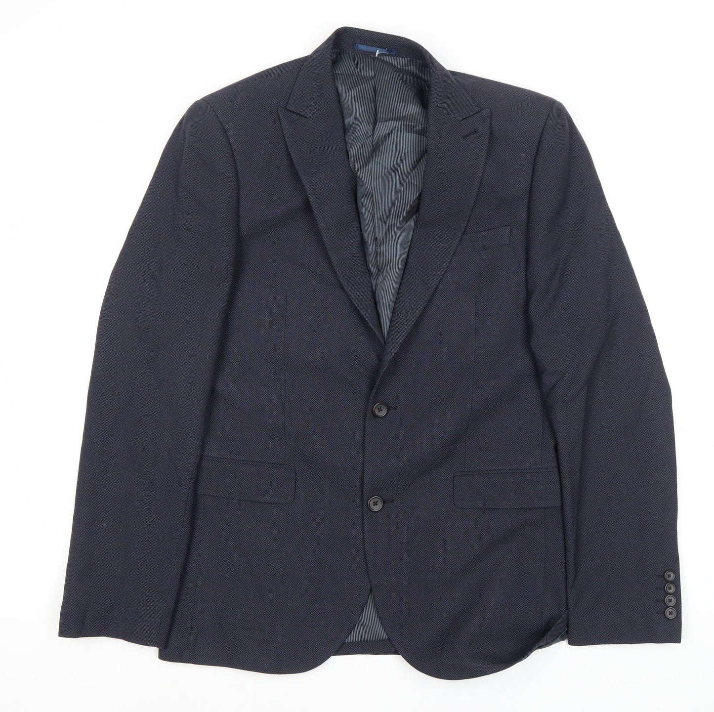 Next Men's Blue Blazer 40 Long Length Formal Classic