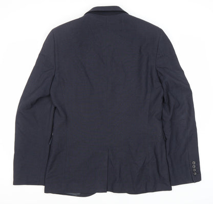 Next Men's Blue Blazer 40 Long Length Formal Classic