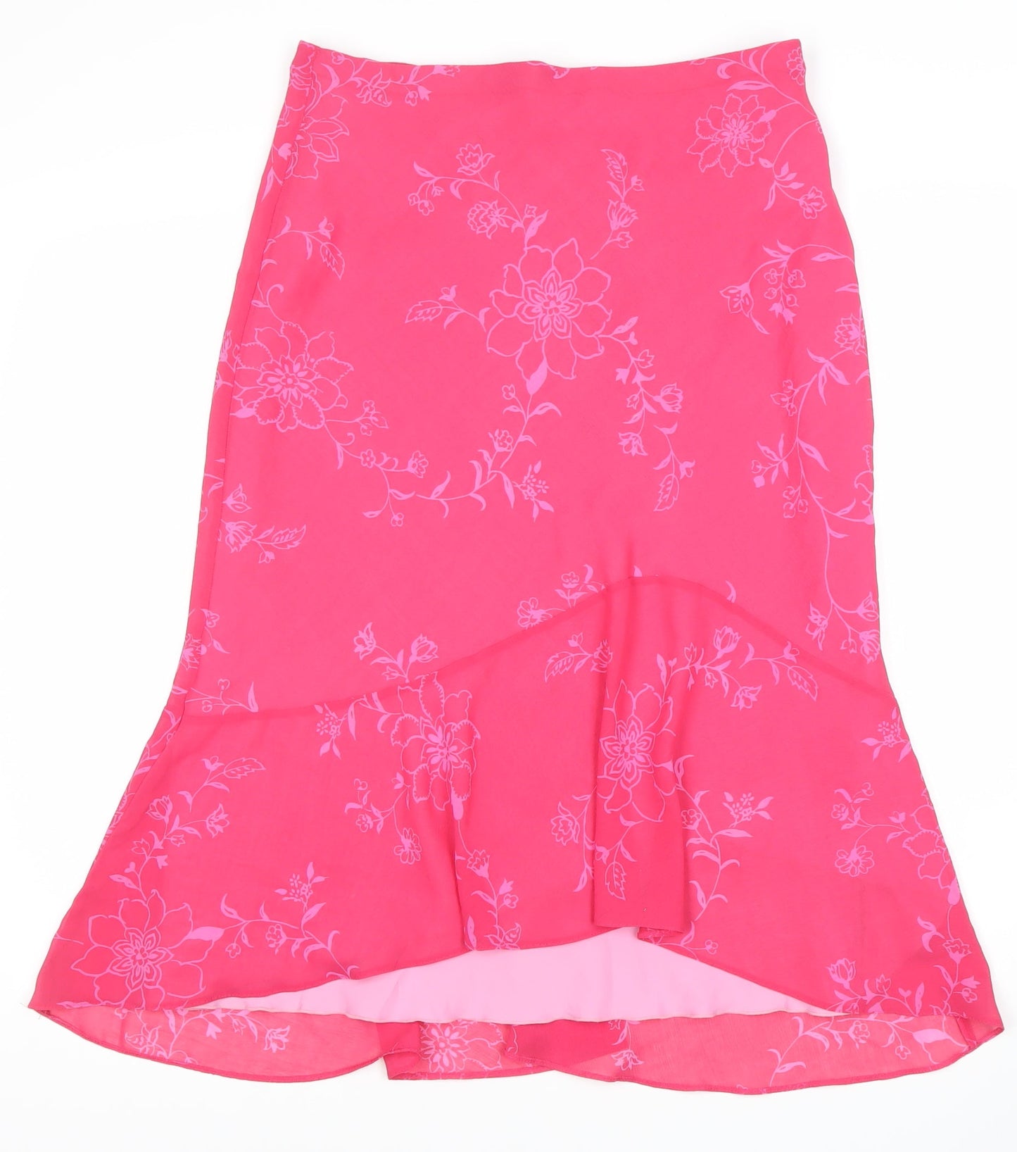 Marks and Spencer Women's Pink Floral Skirt Size 12