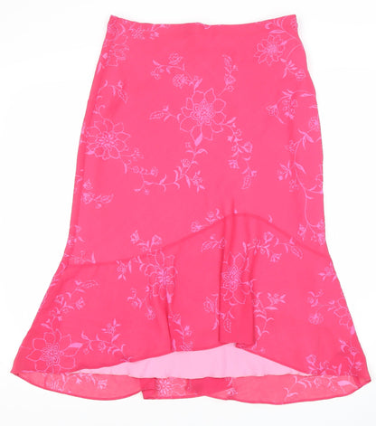 Marks and Spencer Women's Pink Floral Skirt Size 12