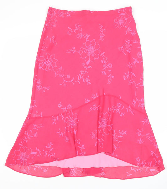 Marks and Spencer Women's Pink Floral Skirt Size 12