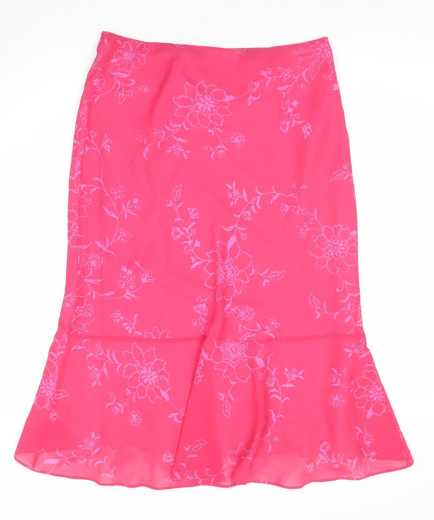 Marks and Spencer Women's Pink Floral Skirt Size 12