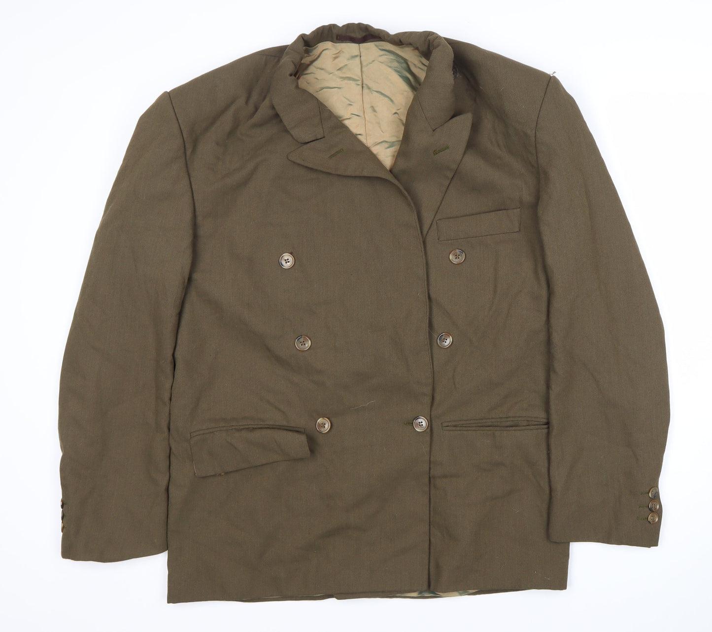Fascino Men's Brown 36 Double-Breasted Blazer