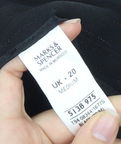 Womens UK Size 20 Marks and Spencer   Black Trousers