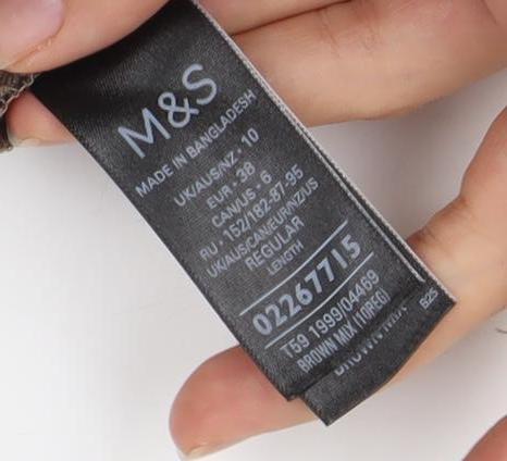 Marks and Spencer Women’s Brown Animal Print Skirt Size 10