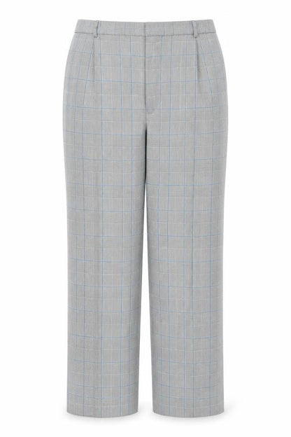 Frank Walder Women's Grey Check Trousers Size 20
