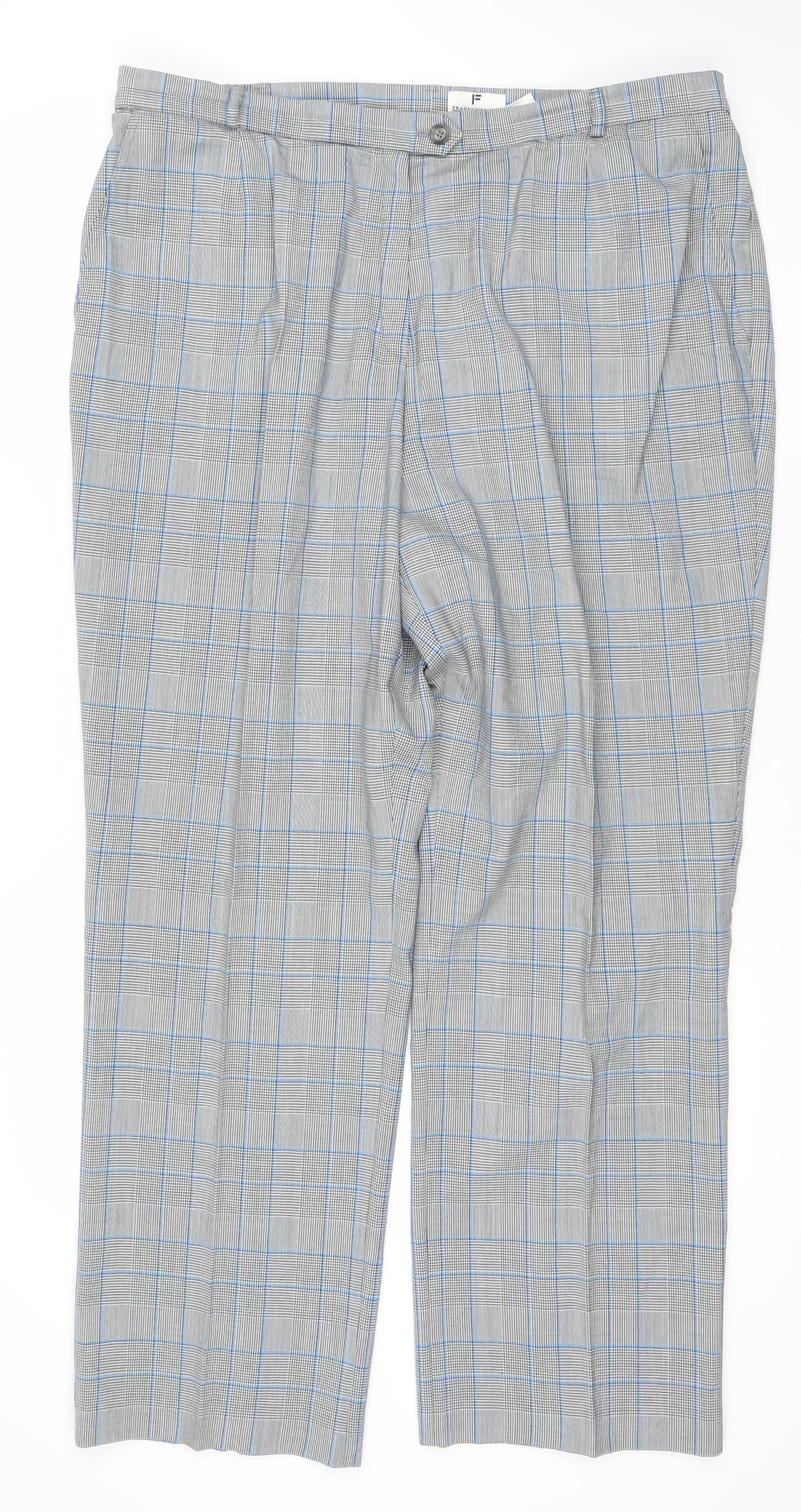 Frankenwälder Women's Grey Check Trousers Size 20