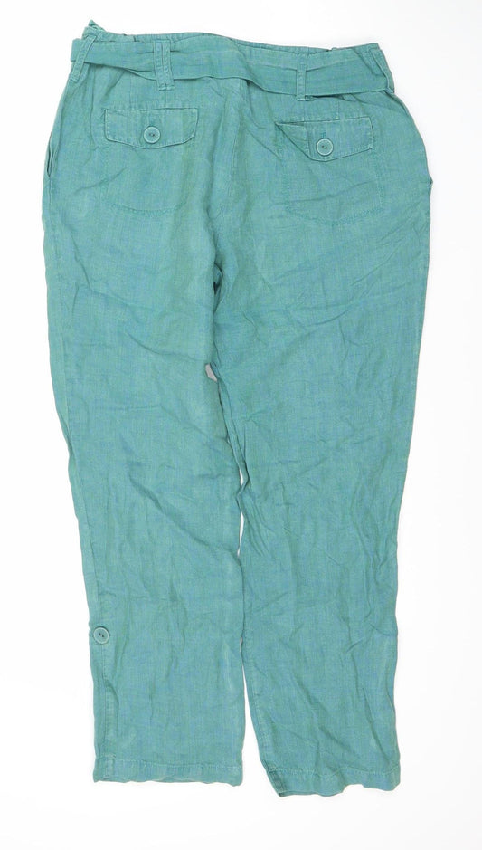 Womens UK Size 12 Principles Regular Fit  Green Trousers