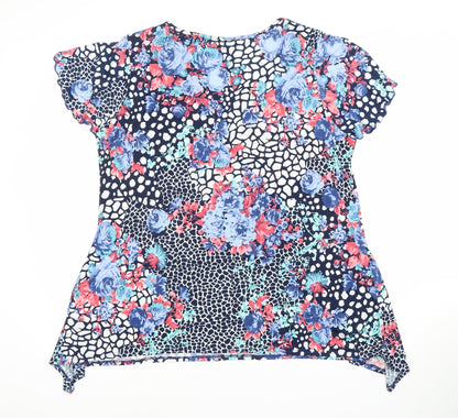 Womens UK Size 18 Classic Multicoloured Basic Blouse