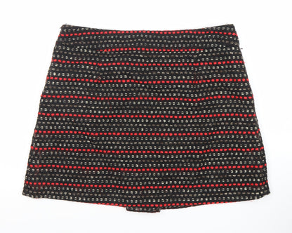 Monsoon Women's Geometric Black Red Skirt Size 14