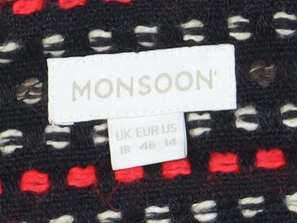 Monsoon Women's Geometric Black Red Skirt Size 14