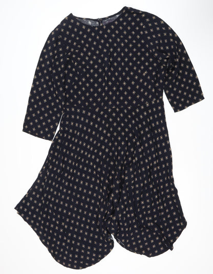 Marks and Spencer Women's Blue Geometric Dress