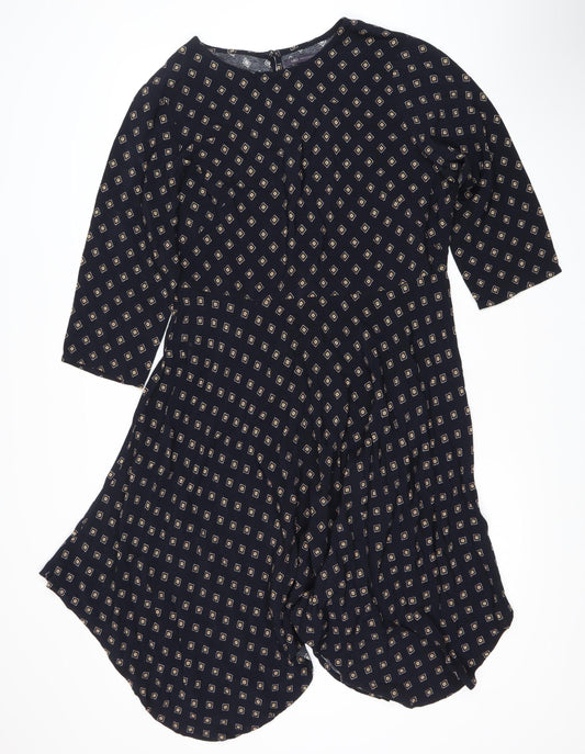 Marks and Spencer Women's Blue Geometric Dress