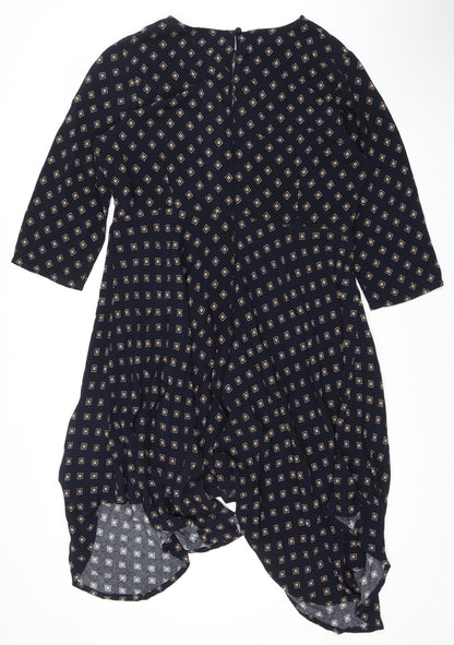 Marks and Spencer Women's Blue Geometric Dress