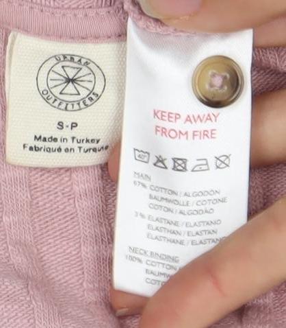 Outfitters Women’s Pink V-Neck Cardigan, Size S