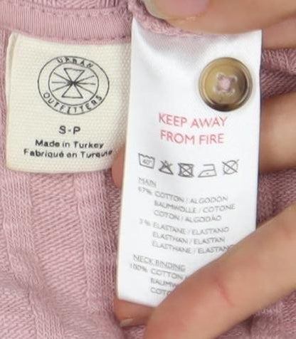 Outfitters Women’s Pink V-Neck Cardigan, Size S